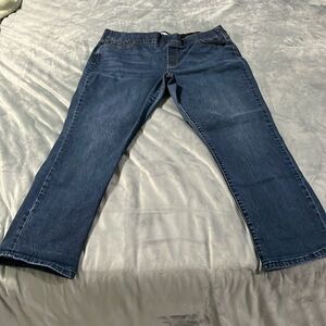 Womens pull on straight leg jeans